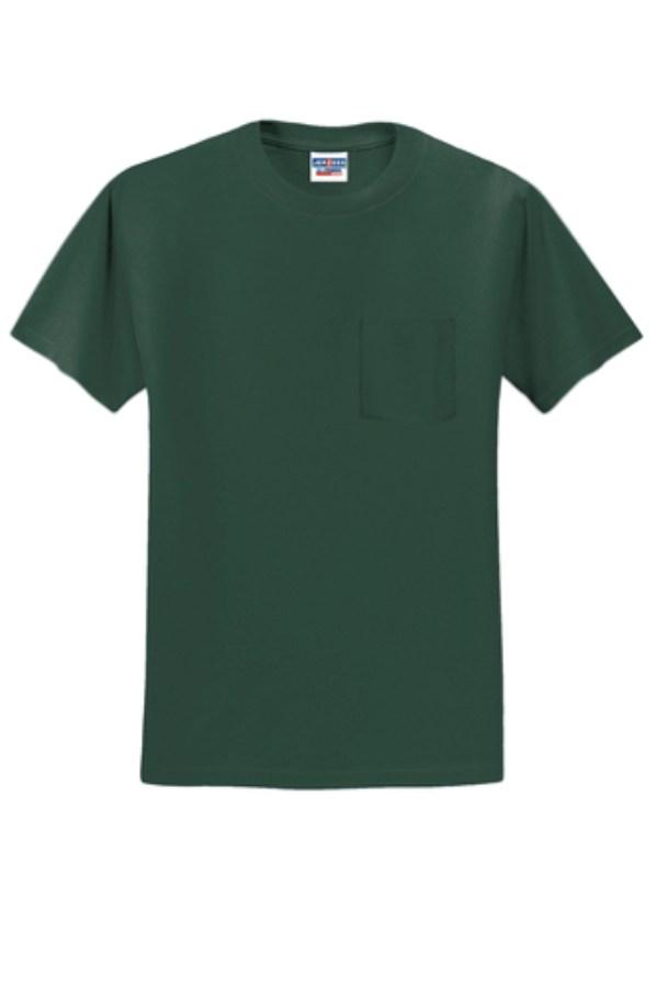 Picture of Jerzees Dri-Power 50/50 Cotton/Poly Pocket T-Shirt