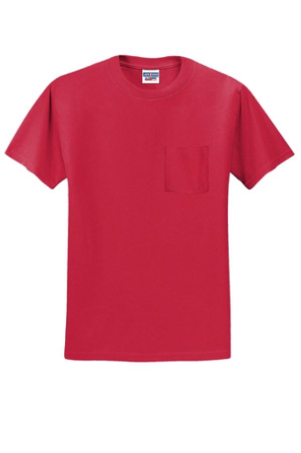 Picture of Jerzees Dri-Power 50/50 Cotton/Poly Pocket T-Shirt