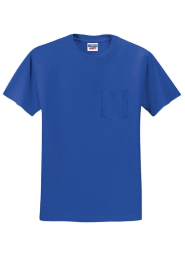 Picture of Jerzees Dri-Power 50/50 Cotton/Poly Pocket T-Shirt