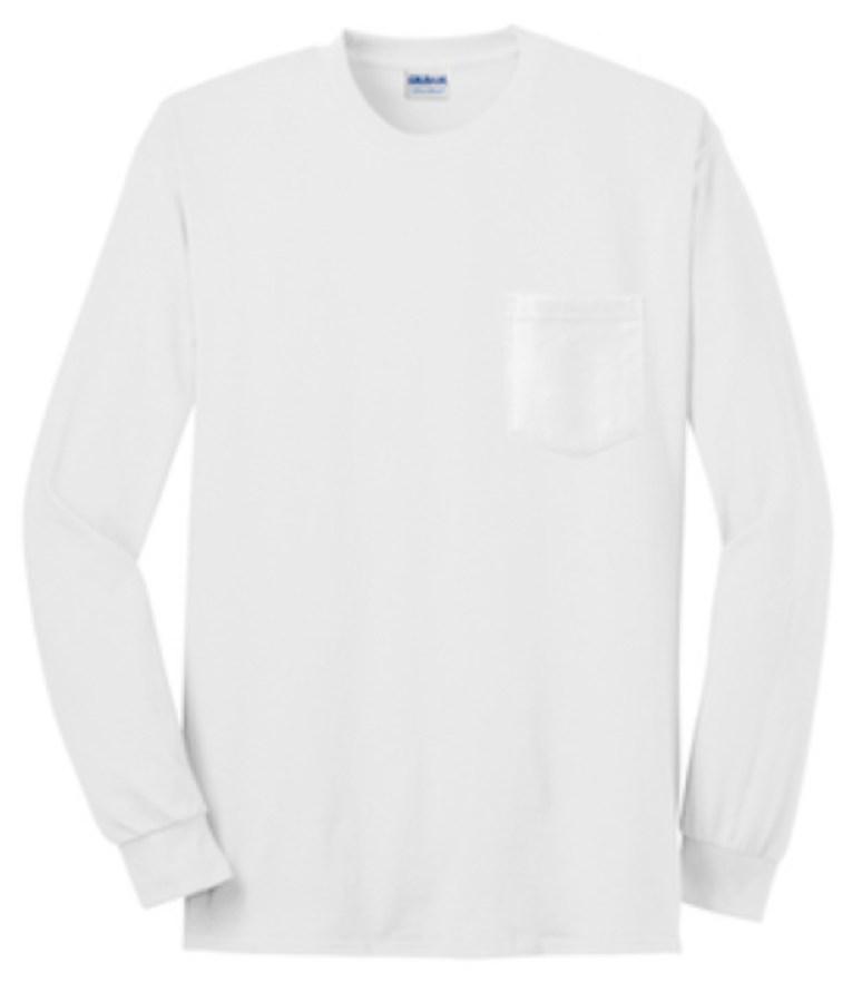 Picture of Gildan Ultra Cotton 100% US Cotton Long Sleeve T-Shirt with Pocket