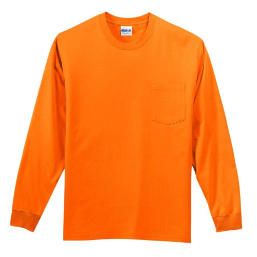 Picture of Gildan Ultra Cotton 100% US Cotton Long Sleeve T-Shirt with Pocket