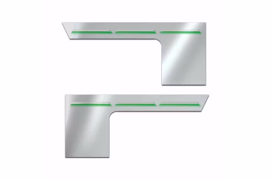 Picture of Trux Cab/Cowl Louvered "Glow Trim" Hood Glider - Peterbilt