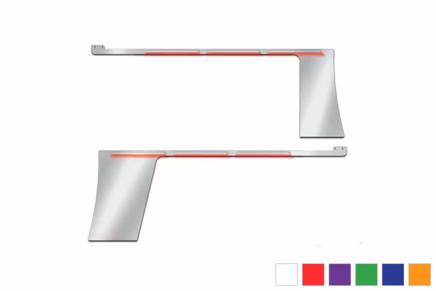 Picture of Trux Cab/Cowl Louvered "Glow Trim" Hood Glider - Peterbilt