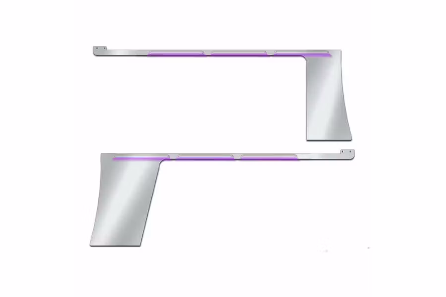 Picture of Trux Cab/Cowl Louvered "Glow Trim" Hood Glider - Peterbilt