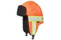 Tough Duck Safety Hi-Vis Aviator Hat with Contrast Tape Backing