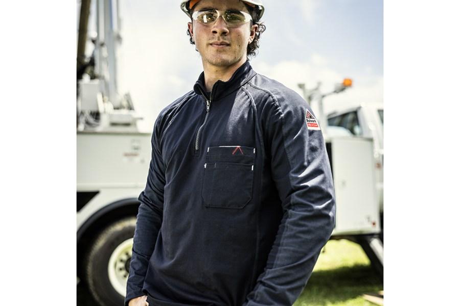 Picture of Bulwark Men's 1/4 Zip Flex FR Knit