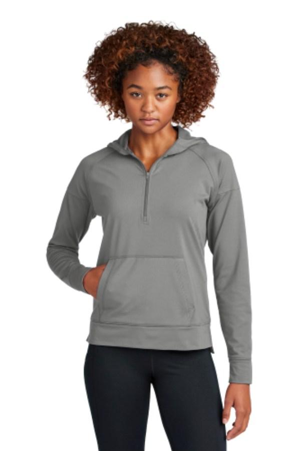 Sport-Tek Women's Sport-Wick Stretch 1/2-Zip Hoodie Alternate View
