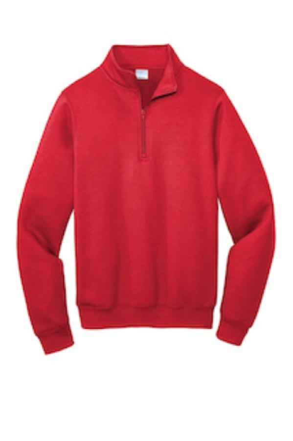 Port & Company Core Fleece 1/4-Zip Pullover Sweatshirt Perspective View
