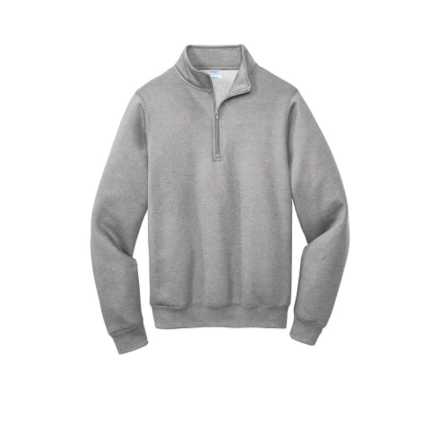 Port & Company Core Fleece 1/4-Zip Pullover Sweatshirt Close Up Detail