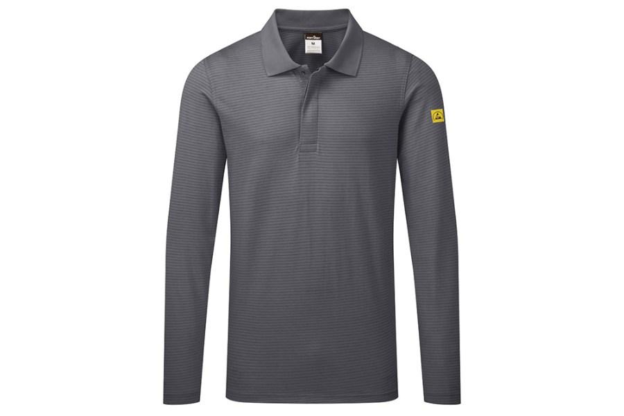Portwest Long Sleeve Anti-Static ESD Polo Additional Angle