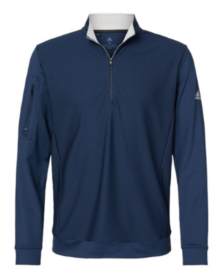 Adidas Men's Textured Quarter-Zip Pullover Additional Angle