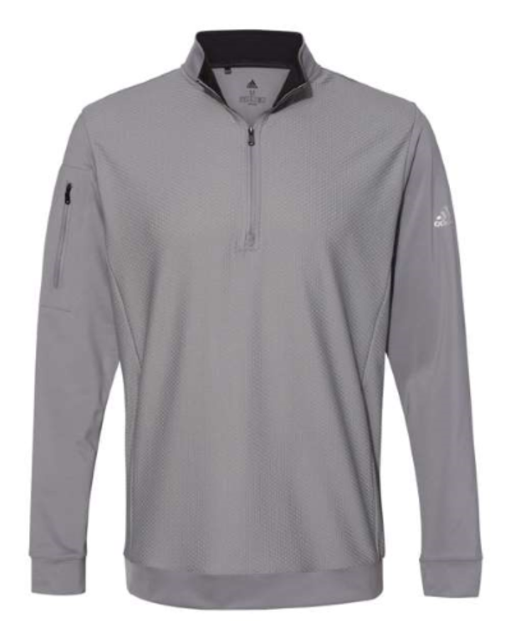 Adidas Men's Textured Quarter-Zip Pullover Alternate View