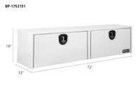 Picture of Buyers Single Latch Gloss White Smooth Aluminum Topsider Truck Toolbox