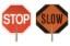 Picture of TrafFix Devices 18"L x 18"H Stop/Slow Paddle Sign