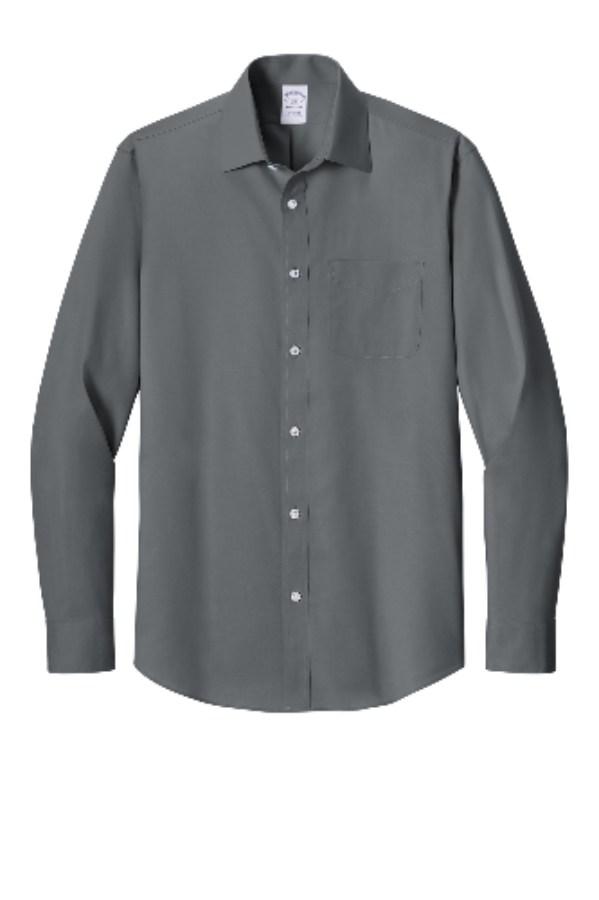 Brooks Brothers Wrinkle-Free Stretch Pinpoint Spread Collar Shirt Additional Angle