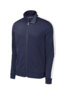 Sport-Tek Tricot Sleeve Stripe Track Jacket Perspective View