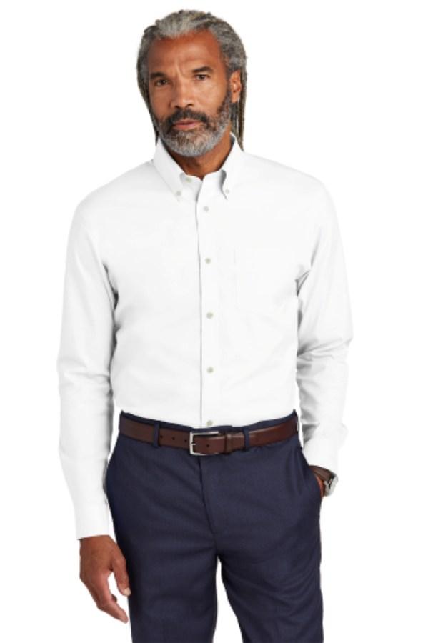 Brooks Brothers Tall Wrinkle-Free Stretch Pinpoint Shirt Additional Angle