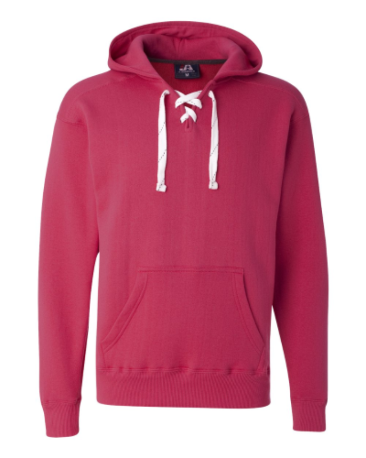 J. America Men's Sport Lace Hooded Sweatshirt Close Up Detail