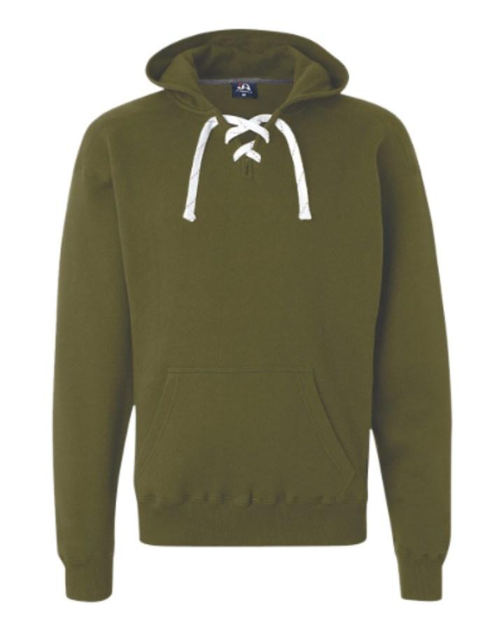 J. America Men's Sport Lace Hooded Sweatshirt Feature Close-up