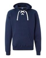 J. America Men's Sport Lace Hooded Sweatshirt Close Up Detail