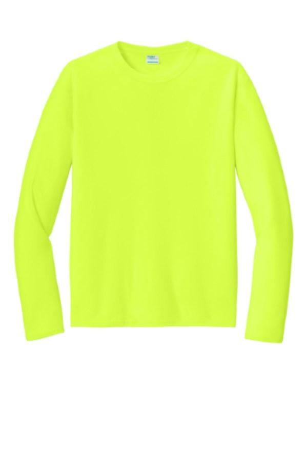 Port & Company Long Sleeve Performance T-Shirt Feature Close-up