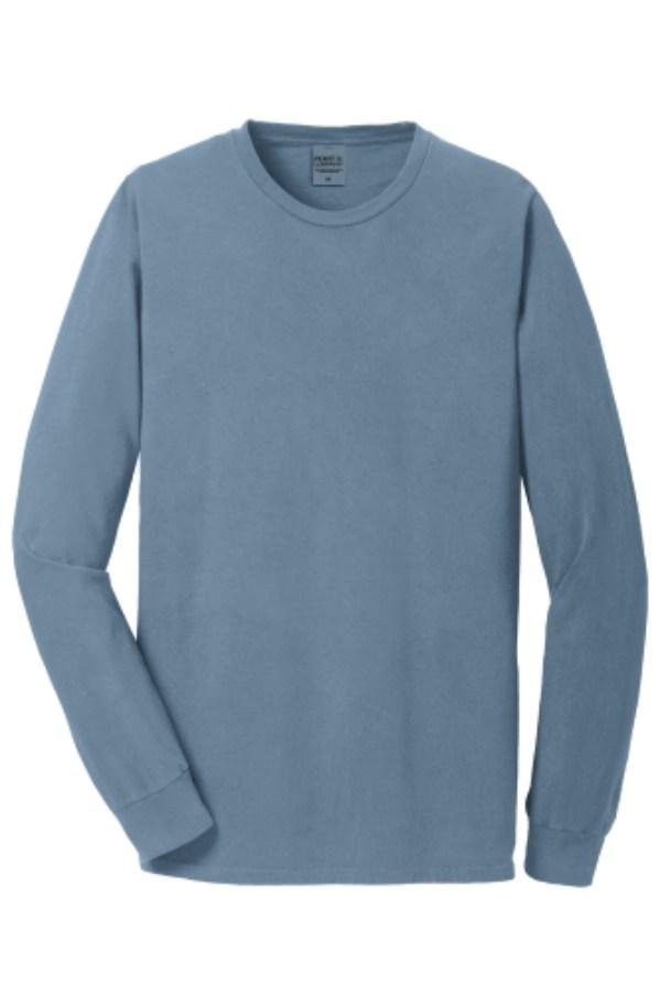 Port & Co Beach Wash Garment-Dyed Long Sleeve Tee Perspective View