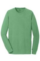Port & Co Beach Wash Garment-Dyed Long Sleeve Tee Feature Close-up