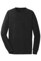 Port & Co Beach Wash Garment-Dyed Long Sleeve Tee Close Up Detail