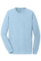 Port & Co Beach Wash Garment-Dyed Long Sleeve Tee Perspective View