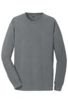 Port & Co Beach Wash Garment-Dyed Long Sleeve Tee Feature Close-up