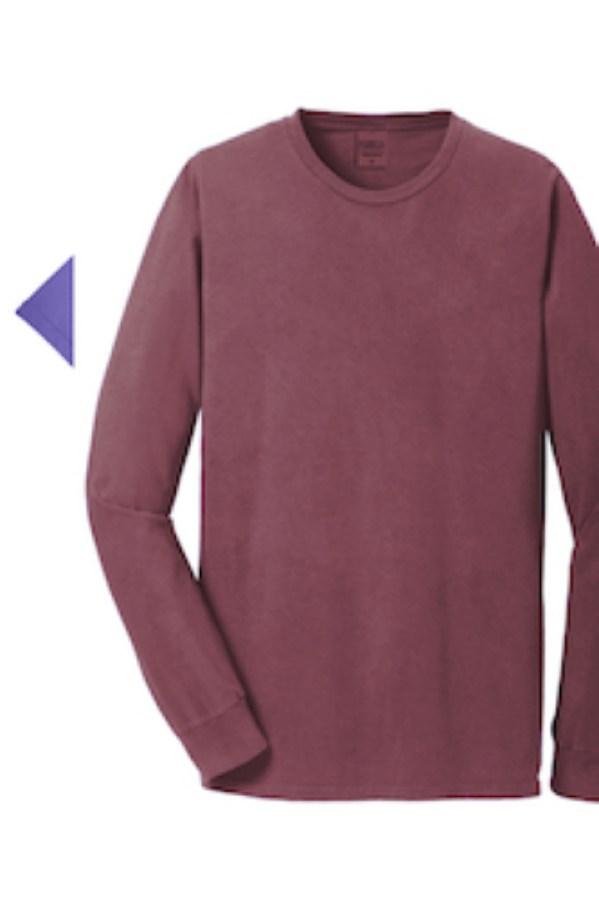 Port & Co Beach Wash Garment-Dyed Long Sleeve Tee Additional view