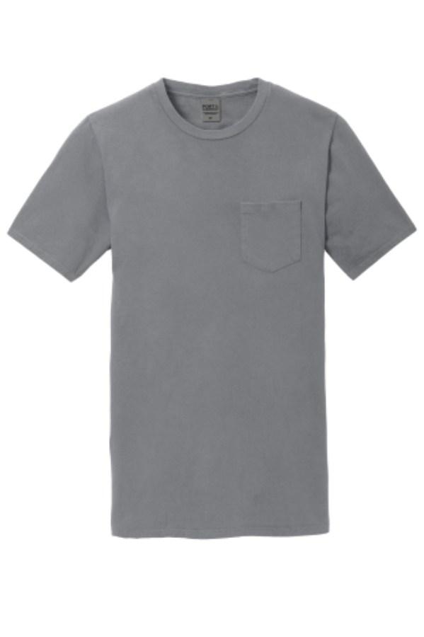 Port & Co Beach Wash Garment-Dyed Pocket Tee Perspective View