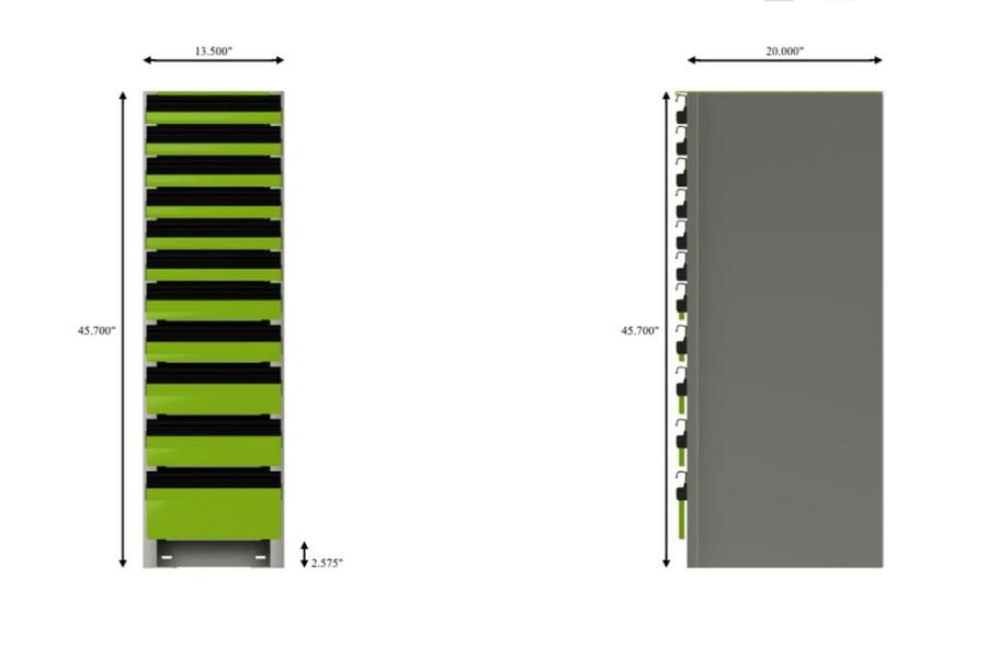 Picture of CTech 11 Drawer Green Toolbox System