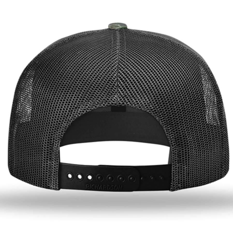 Richardson Acrylic-Wool Blend Flat Bill Trucker Cap Additional Angle