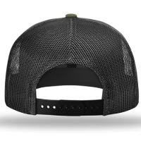 Richardson Acrylic-Wool Blend Flat Bill Trucker Cap Feature Close-up