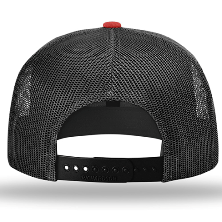 Richardson Acrylic-Wool Blend Flat Bill Trucker Cap Perspective View