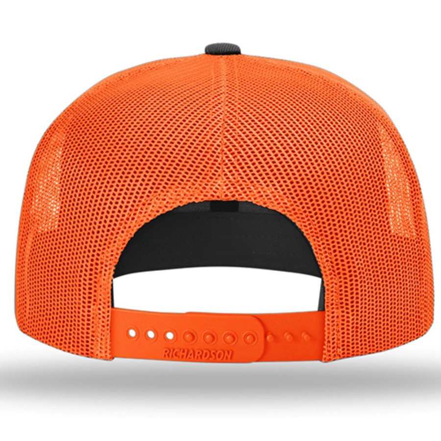 Richardson Acrylic-Wool Blend Flat Bill Trucker Cap Feature Close-up