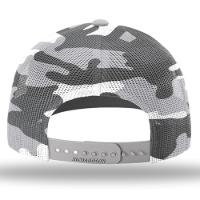 Richardson Printed Mesh Trucker Cap Close Up Detail