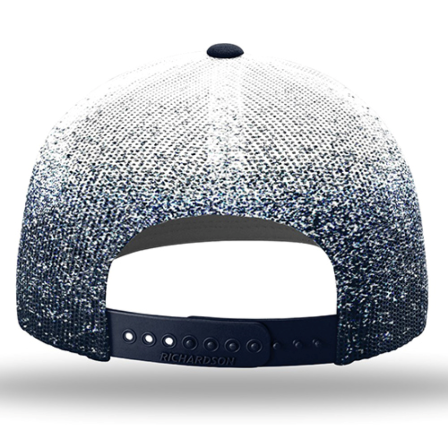 Richardson Printed Mesh Trucker Cap Perspective View