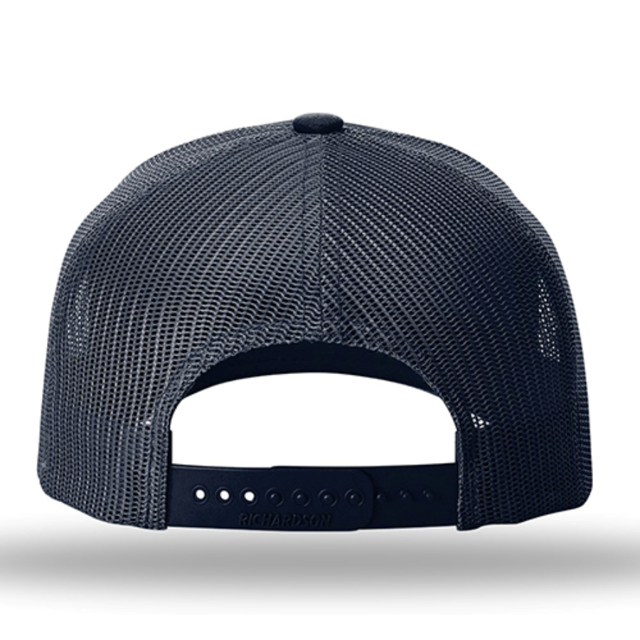 Richardson Five Panel Trucker with Rope Cap Perspective View