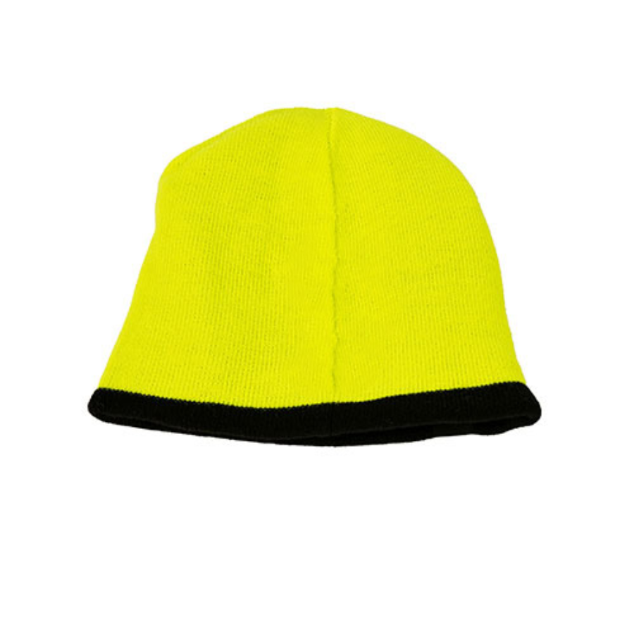 Tough Duck Safety Hi-Vis Reversible Safety Beanie Close Up Detail