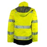 Portwest Hi-Vis 5-in-1 Jacket Close Up Detail