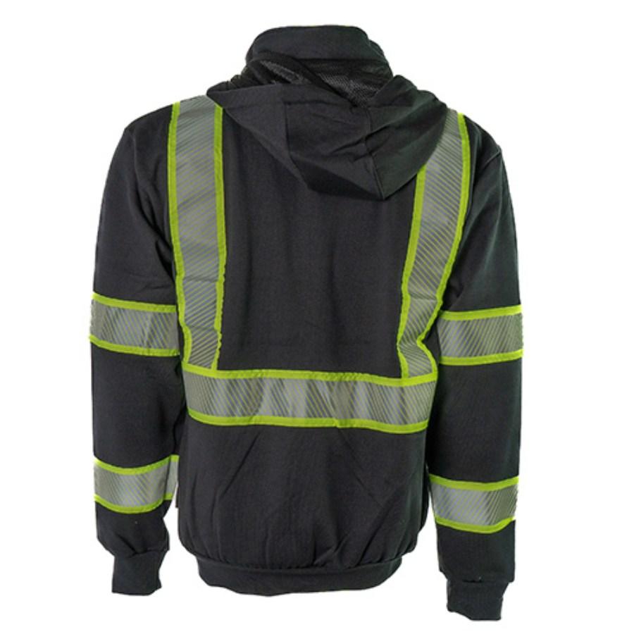 Portwest Iona Plus Black Zip-Up Hoodie Perspective View