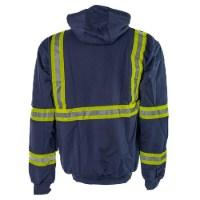 Portwest Iona Extra Enhanced Navy Zip-Up Sweatshirt Feature Close-up