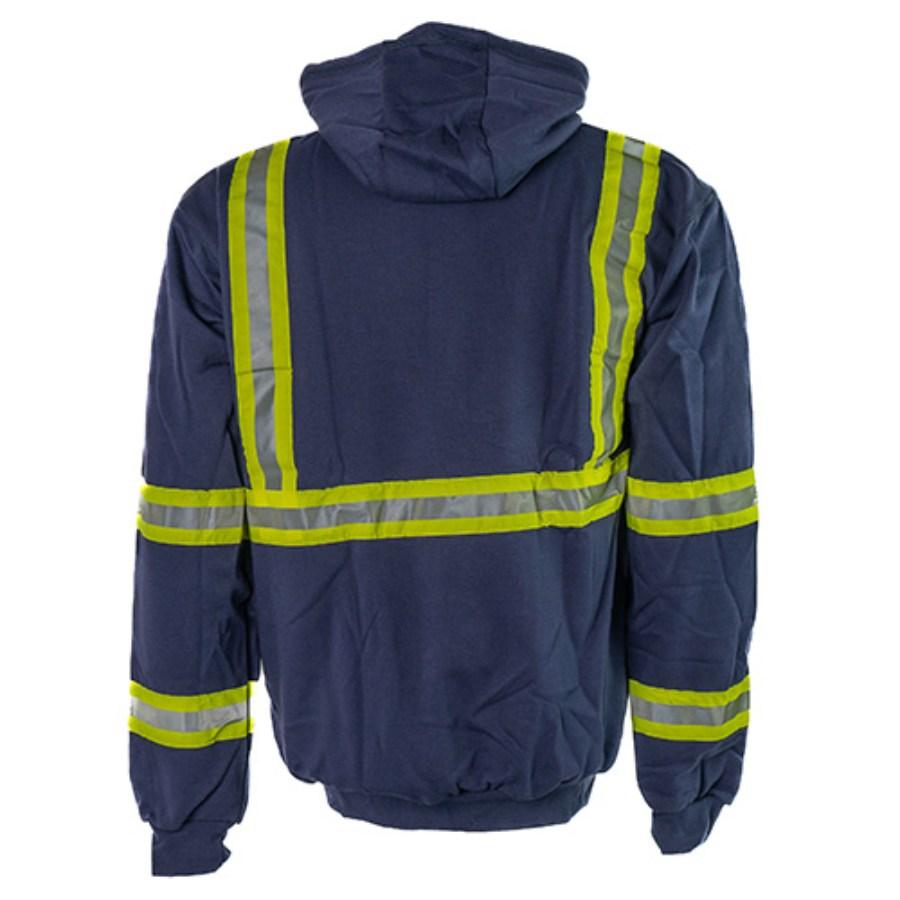 Portwest Iona Extra Enhanced Navy Zip-Up Sweatshirt Feature Close-up