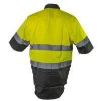 Portwest Two Tone Short Sleeve Button Up Work Shirt Perspective View