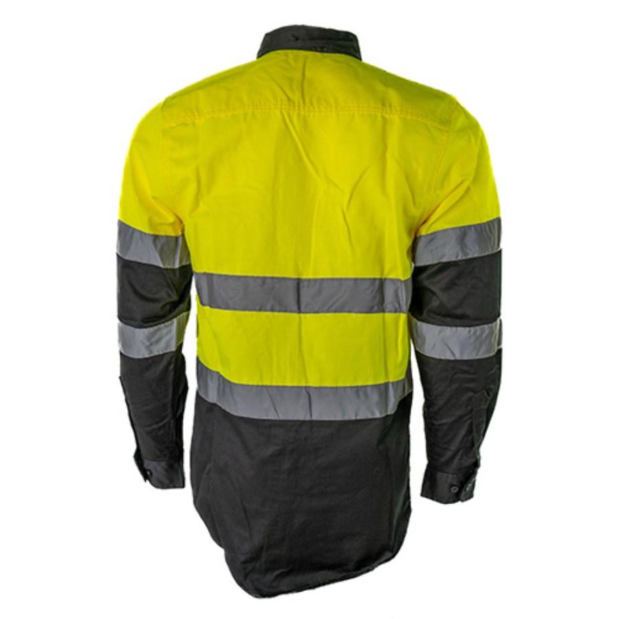 Portwest Two Tone Long Sleeve Button Up Work Shirt Perspective View