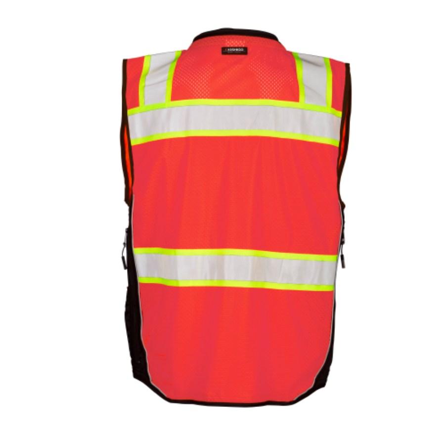 Kishigo Class 2 Black Series Surveyors Vest Close Up Detail