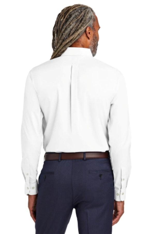 Brooks Brothers Tall Wrinkle-Free Stretch Pinpoint Shirt Close Up Detail