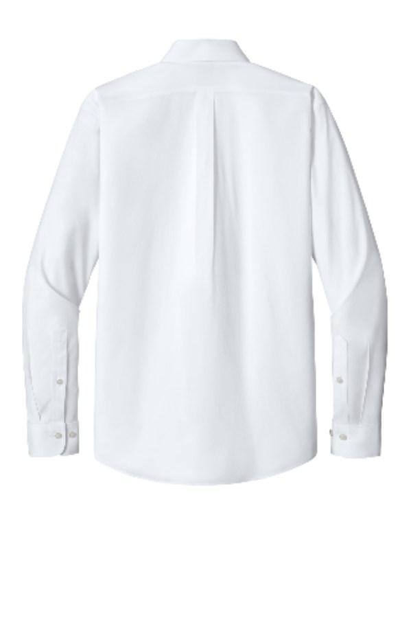 Brooks Brothers Wrinkle-Free Stretch Pinpoint Spread Collar Shirt Feature Close-up